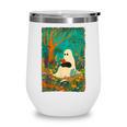 Groovy Ghost Reading Book Cat Halloween Ghost Teacher Wine Tumbler Groovy Ghost Reading Book Cat Halloween Ghost Teacher Wine Tumbler