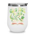 Groovy It's Good Luck To Read St Patrick's Day Book Lucky Wine Tumbler