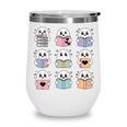 Halloween Ghosts Reading Books Pattern Spooky Kawaii Anime Wine Tumbler Halloween Ghosts Reading Books Pattern Spooky Kawaii Anime Wine Tumbler