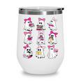 Halloween Pink Ghost Read More Books Spooky Boo Teacher Kids Wine Tumbler
