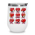 Heart Reading Books Valentine’s Day Girl And Boy Book Lovers Wine Tumbler