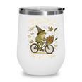 On My Way To Hoard Books And Cause Chaos Tom Foolery Frog Wine Tumbler