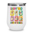 HUGvyn Happy 100 Days Of School Teacher Goose Preppy Books Wine Tumbler