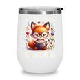 I'd Rather Be Reading Cute Fox Book Lover Reader Bookworm Wine Tumbler