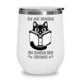 I’m Not Reading I’m Judging You Silently Fun Cat Book Lover Wine Tumbler