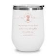Jane Austen My Courage Always Rises Literary Book Club Wine Tumbler