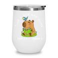 Just a Girl Who Loves Books And Capybaras Wine Tumbler