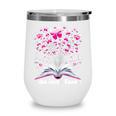 Just a Girl Who Loves Books Reading Book Butterfly Bookworm Wine Tumbler