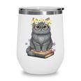 Just A Girl Who Loves Cats & Books Bookish Women Wine Tumbler Just A Girl Who Loves Cats & Books Bookish Women Wine Tumbler