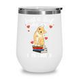 Just a Girl Who Loves Cats And Books Reading Cat & Bookworm Wine Tumbler