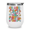 Just A Girl Who Loves Dragons And Books Reading Bookworm Wine Tumbler