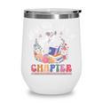Just One More Chapter Skeleton Reading Book Bookworm Reader Wine Tumbler