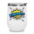 Kindness Is My Superpower Retro Comic Book T-Shirt Wine Tumbler
