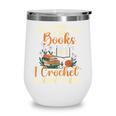 Knitting Crocheting Reading Books Yarn For Knitter Crochet Wine Tumbler