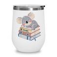 Koala Reading Book Pajama Sleep Wine Tumbler Koala Reading Book Pajama Sleep Wine Tumbler