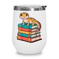 Leopard Gecko Book Lover Reading Wine Tumbler
