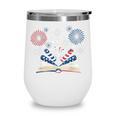 Librarian 4th July Book Lover Bookworm Patriotic Books Wine Tumbler Librarian 4th July Book Lover Bookworm Patriotic Books Wine Tumbler