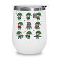 Librarian Book Lover Christmas Elf Reading Joy Wine Tumbler
