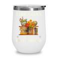 Librarian Of a Free Library Floral Book Lover Wine Tumbler