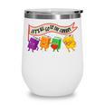 Librarian Let's All Go To The Library Cute Groovy Book Lover Wine Tumbler