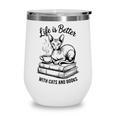 Life Is Better With Cats & Books Sphynx Cat Mom Women Wine Tumbler Life Is Better With Cats & Books Sphynx Cat Mom Women Wine Tumbler