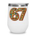 Literary 67 Bookshelf Six Seven Reading Meme Wine Tumbler