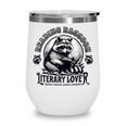 Literary Lover Reading Raccoon Books Premium Wine Tumbler