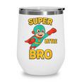 Little Cute Superhero Brother Comic Book Baby Bro Wine Tumbler