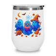 Little Ghost Coffee Tee Spooky Season Ghost Reading Book Wine Tumbler