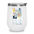 Little Miss Muffet Reading a Picture Book Wine Tumbler Little Miss Muffet Reading a Picture Book Wine Tumbler