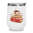 Love Book Coffee Heart Coquette Bow Valentines Day Wine Tumbler Love Book Coffee Heart Coquette Bow Valentines Day Wine Tumbler