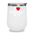 I Love Heart Fictional Men Simple Cute Books Reading Wine Tumbler