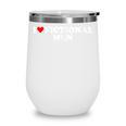 I Love Heart Fictional Men Simple Cute Reading Books Wine Tumbler