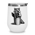 I Love Trashy Book Club Raccoon No Shelf Control Weirdcore Wine Tumbler