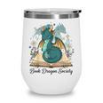 Magical Book Dragon Fantasy Reading Enthusiast Art Wine Tumbler