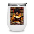 Man Reading Book Black History Month Book Lover Afro Wine Tumbler Man Reading Book Black History Month Book Lover Afro Wine Tumbler