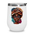 Melanin Girl Afro Book Lover Librarian Teacher Student Wine Tumbler