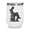 Men Pixel Art Geometric Book Human Drawing Graphic Men Wine Tumbler