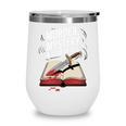 Murder Mystery And a Cup Of Tea Book Humor Wine Tumbler