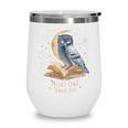 Night Owl Book Club Crescent Moon Late Night Reading Wine Tumbler
