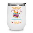 Once Upon A Time There Was A Girl Who Loves Books And Cats Wine Tumbler