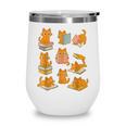 Orange Cats Reading Books Cat Lover Wine Tumbler