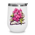 Orchids Flowers Book Floral Wine Tumbler