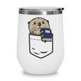 Otter Cute Read Reading Book Librarian Across America Kids Wine Tumbler
