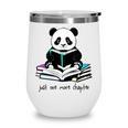 Panda Reading Chapter Books Wine Tumbler