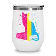 Pansexual Pride Celestial Cat Sitting Book LGBTQ Pan Colors Men Women Wine Tumbler Pansexual Pride Celestial Cat Sitting Book LGBTQ Pan Colors Men Women Wine Tumbler