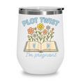 Plot Twist I'm Pregnant Literary Pregnancy Announcement Book Wine Tumbler