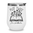Plot Twist I'm Sober Women's Sobriety Book Reading Literary Wine Tumbler