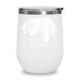 Polar Bear Reading Book Pajama Sleep Wine Tumbler