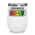 Powered By Books Bookworm Librarian Reading Wine Tumbler
